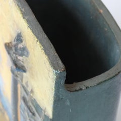 Skulpturale handbemalte Ansicht eines Terrakotta- Stifthalters aus Venedig, frühes 20. Jahrhundert