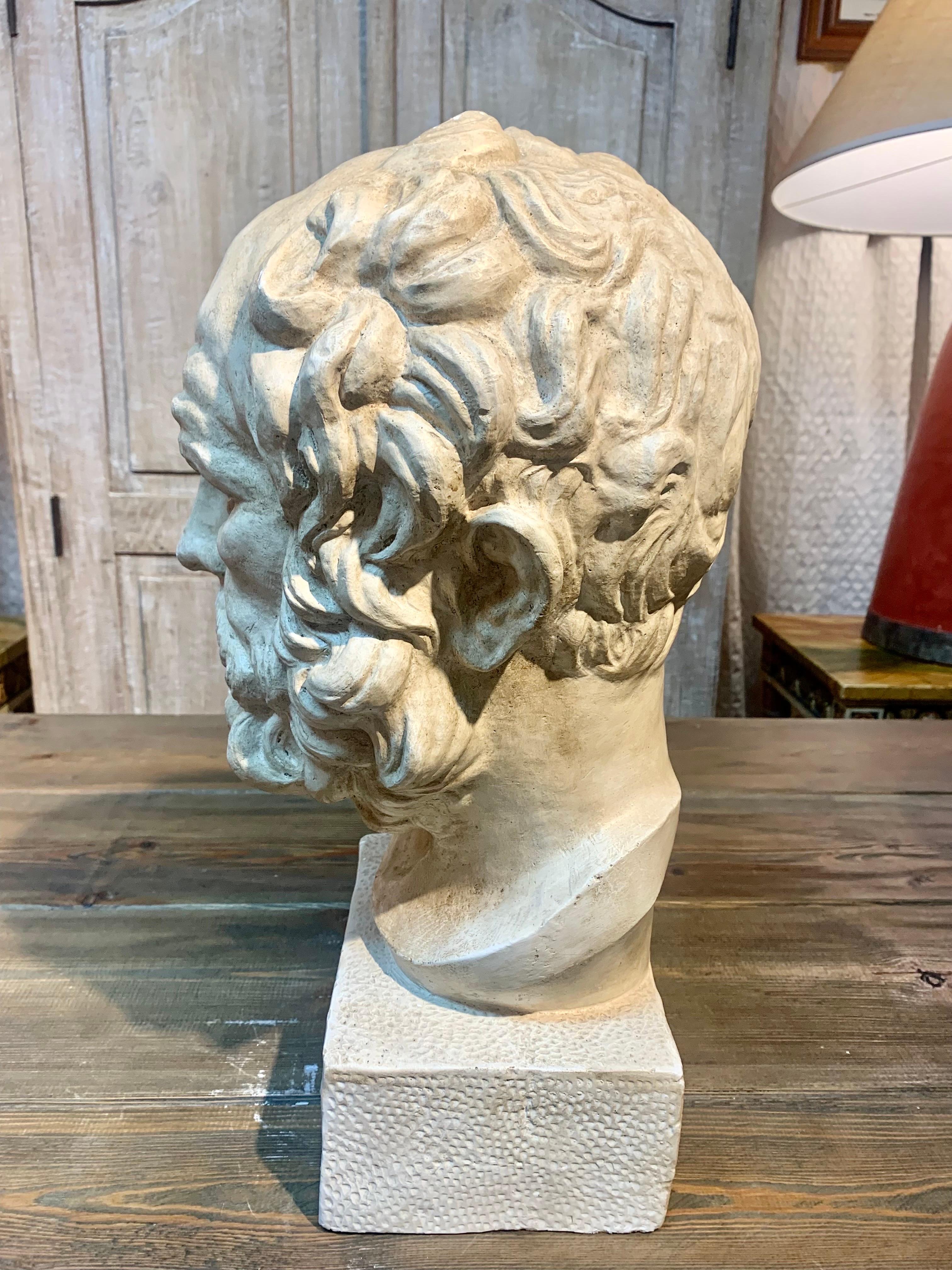 Grand Tour Early 20th Century Sculpture  Plaster Bust of Platon For Sale