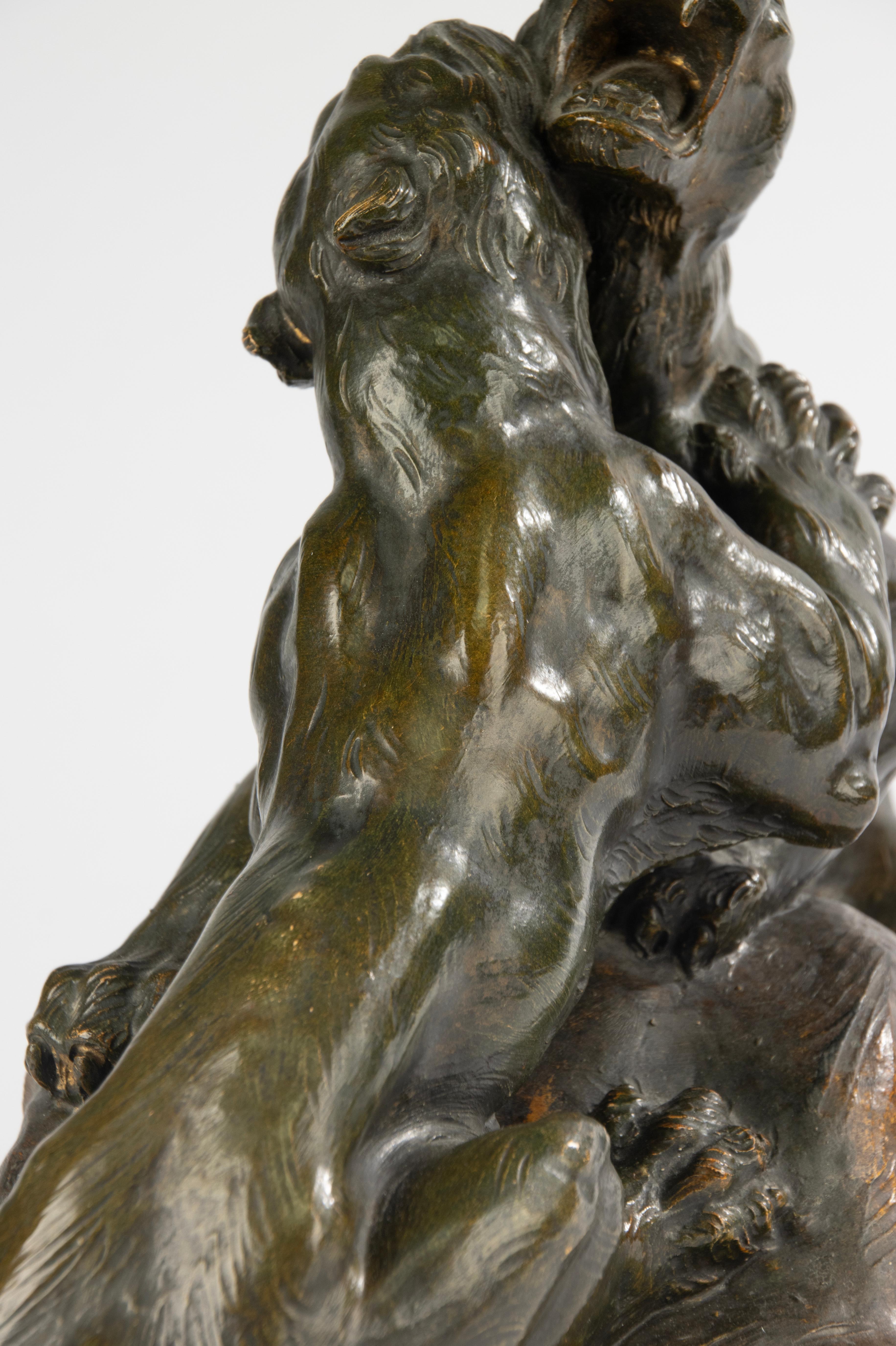 Early 20th Century Sculpture - Terracotta - Tigers For Sale 4