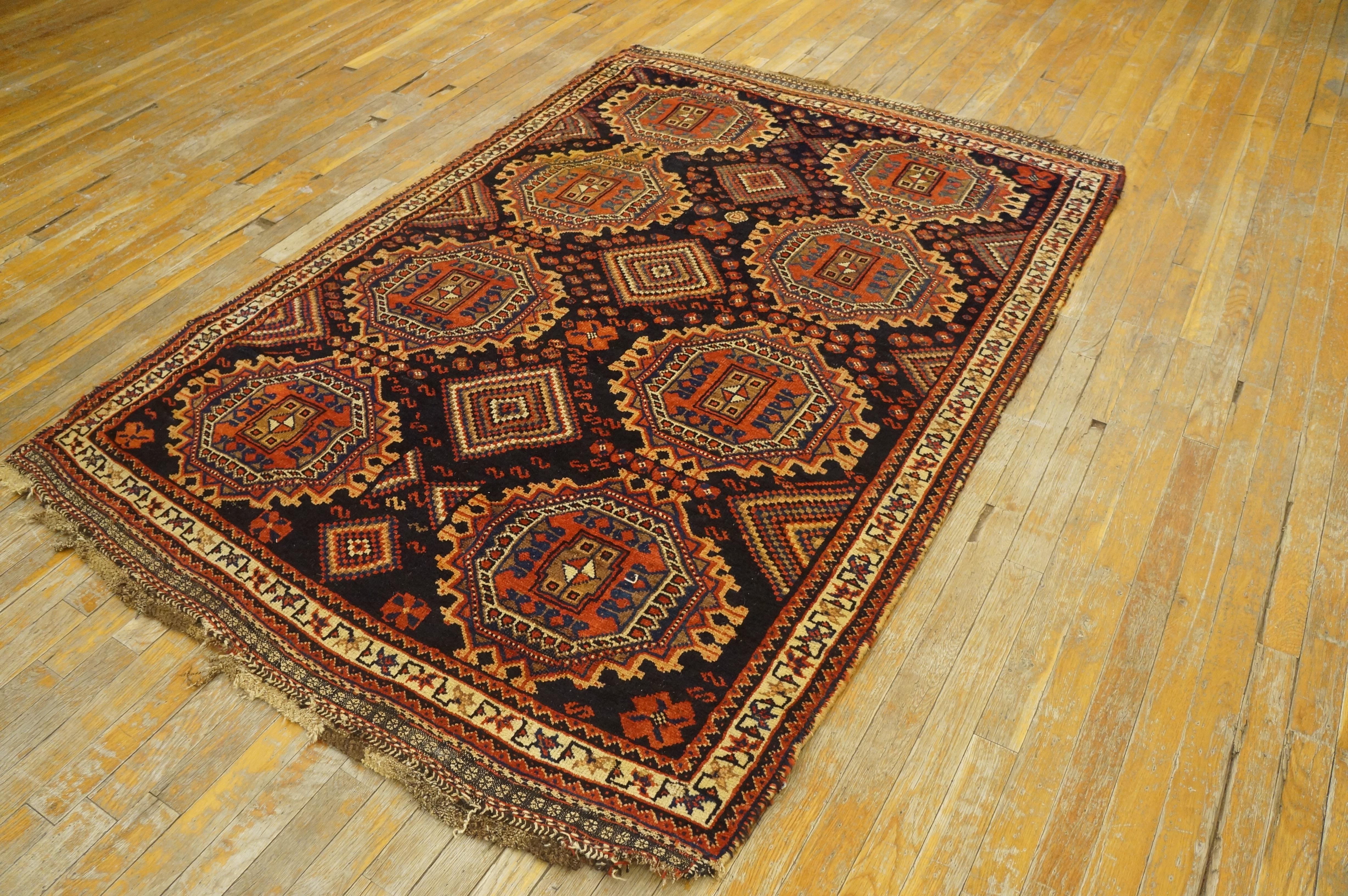Early 20th Century S.E. Persian Afshar Carpet ( 4'6