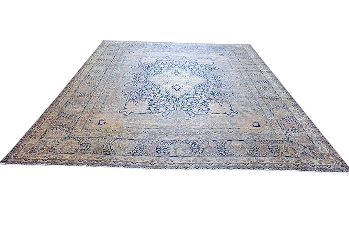 Hand-Knotted Early 20th Century S.E. Persian Kirman Carpet For Sale
