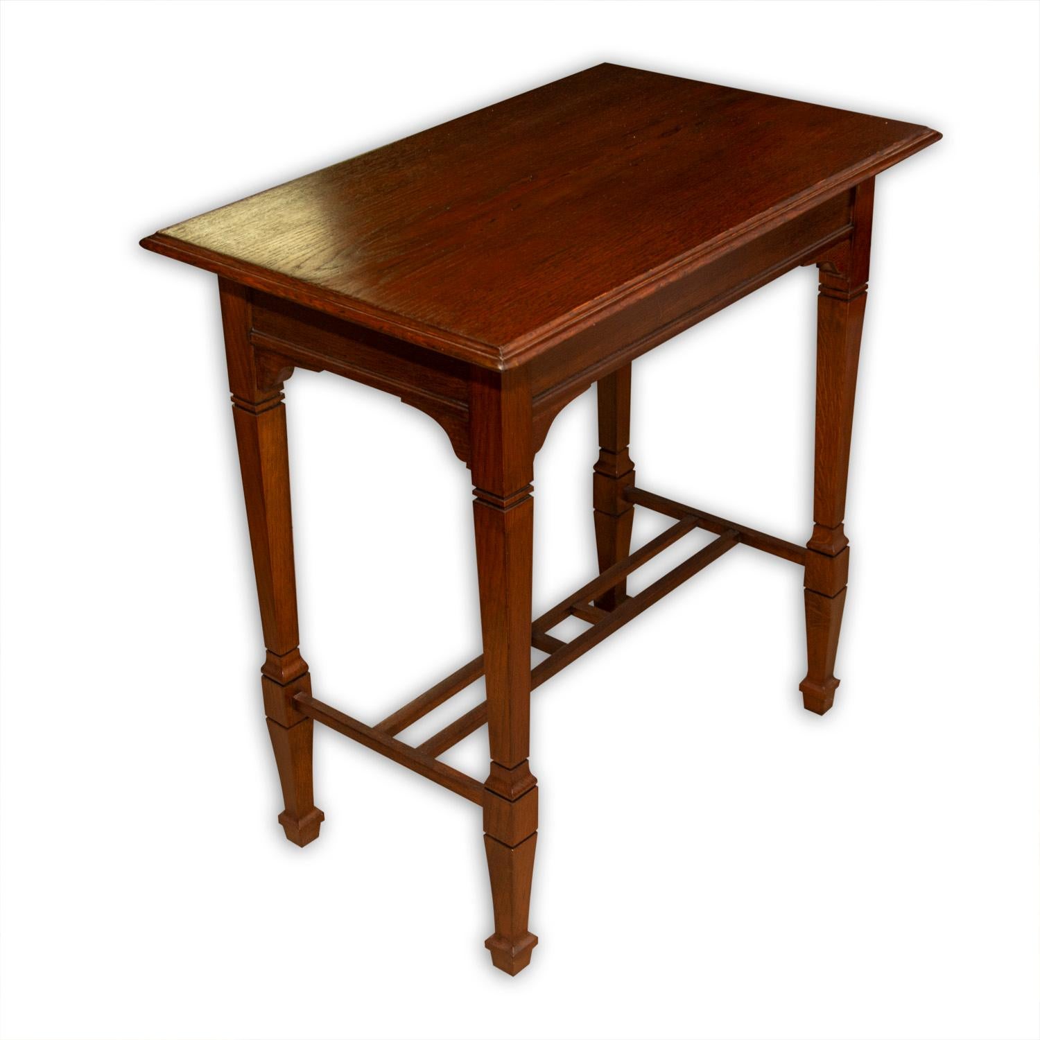 Austrian Early 20th Century Secessionist Oak Occasional Table, Austria-Hungary For Sale