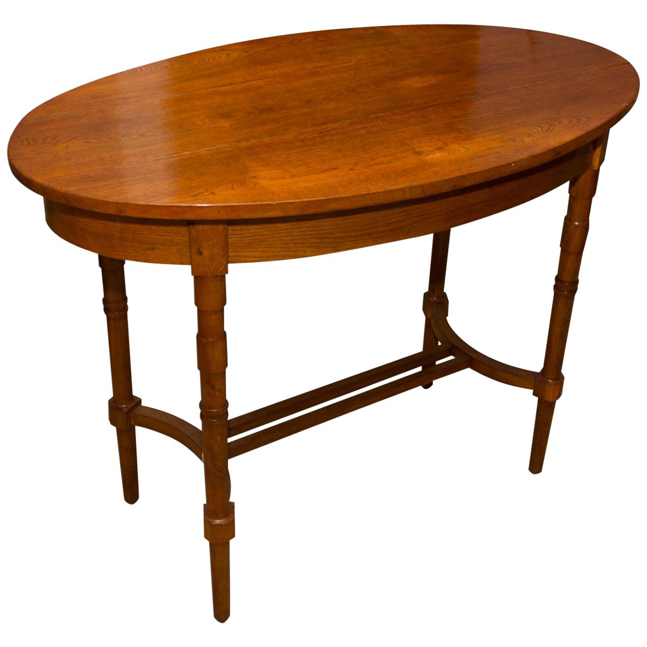 Early 20th Century Secessionist Oak Occasional Table, Austria-Hungary