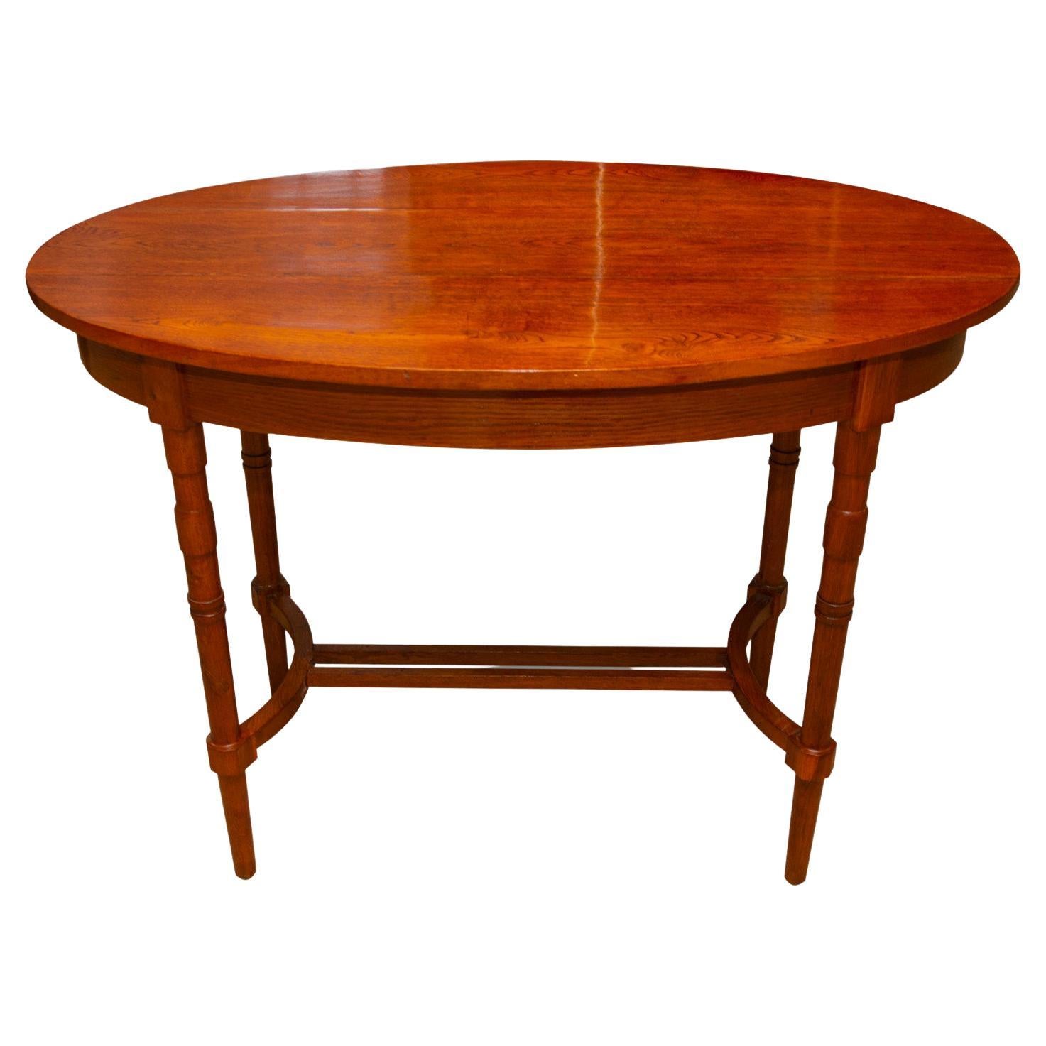 Early 20th Century Secessionist Oak Occasional Table, Austria-Hungary For Sale