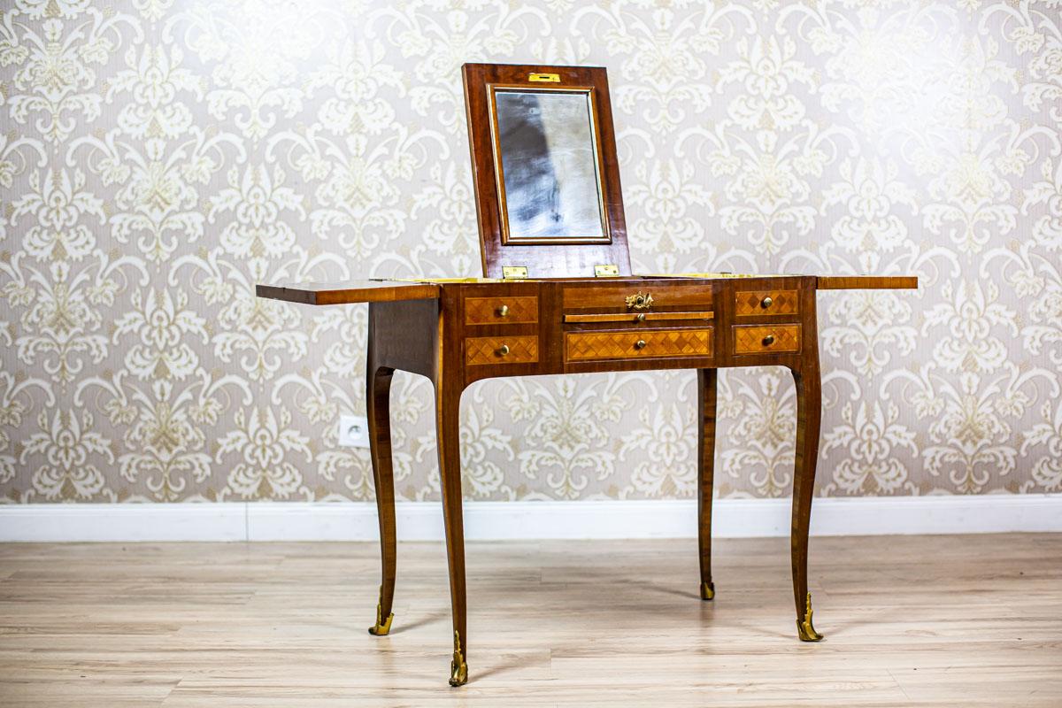Early 20th Century Secretary Desk with Mosaic Parquet In Good Condition In Opole, PL