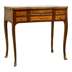 Antique Early 20th Century Secretary Desk with Mosaic Parquet
