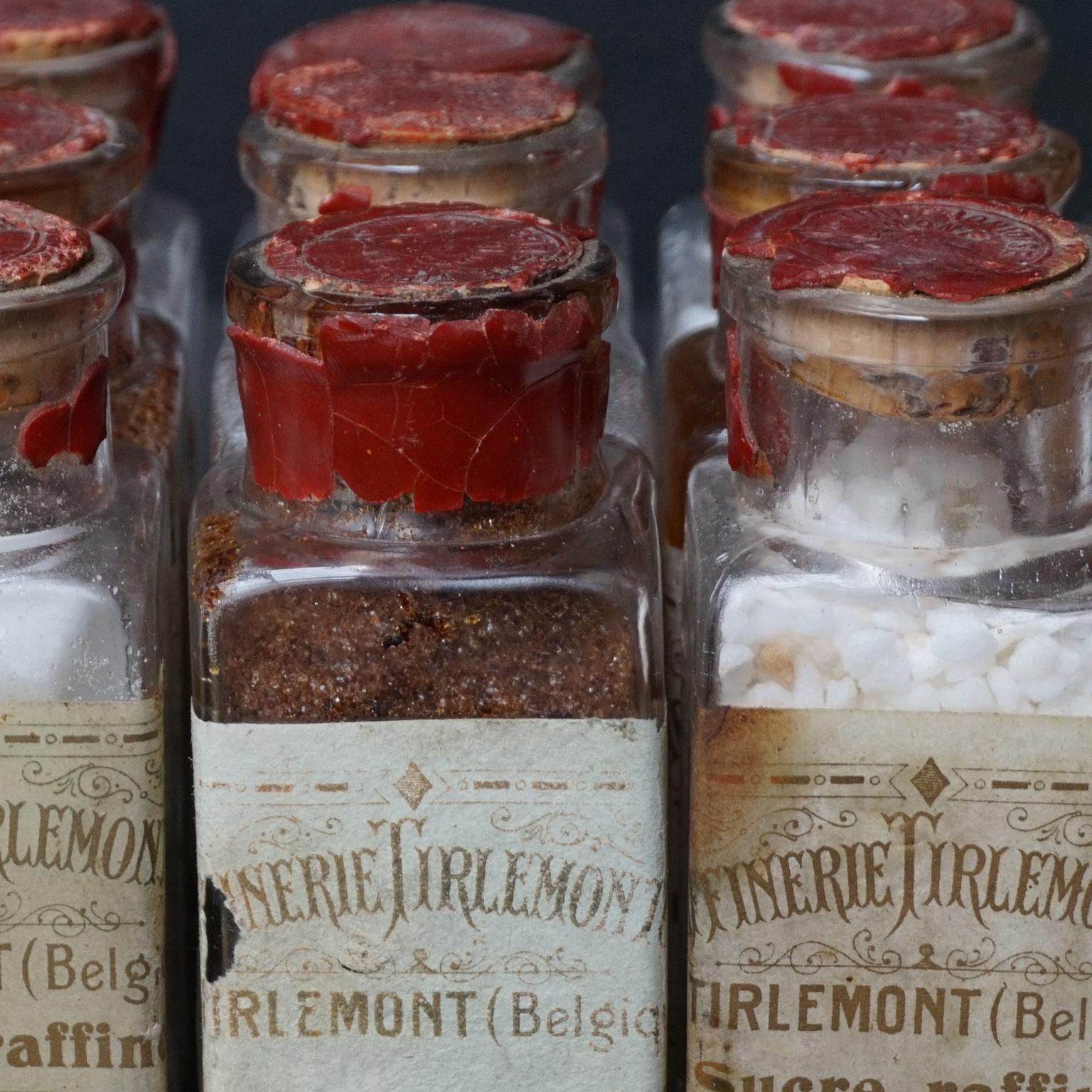 Early 20th Century Selection of Eighteen Glass Vials Sugar Samples 5