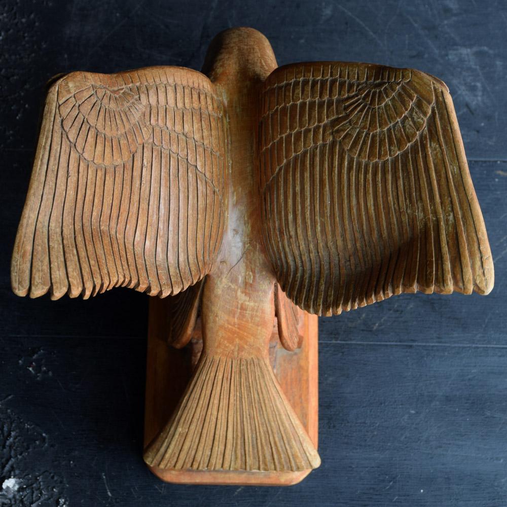 Figure d'oiseau sculptée à la main du début du XXe siècle, autodidacte, faite main en vente 3