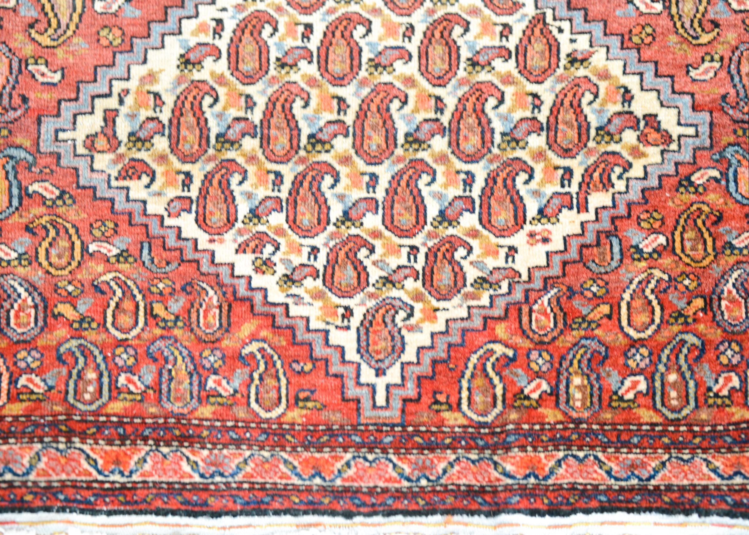 Tribal Early 20th Century Senneh Rug For Sale