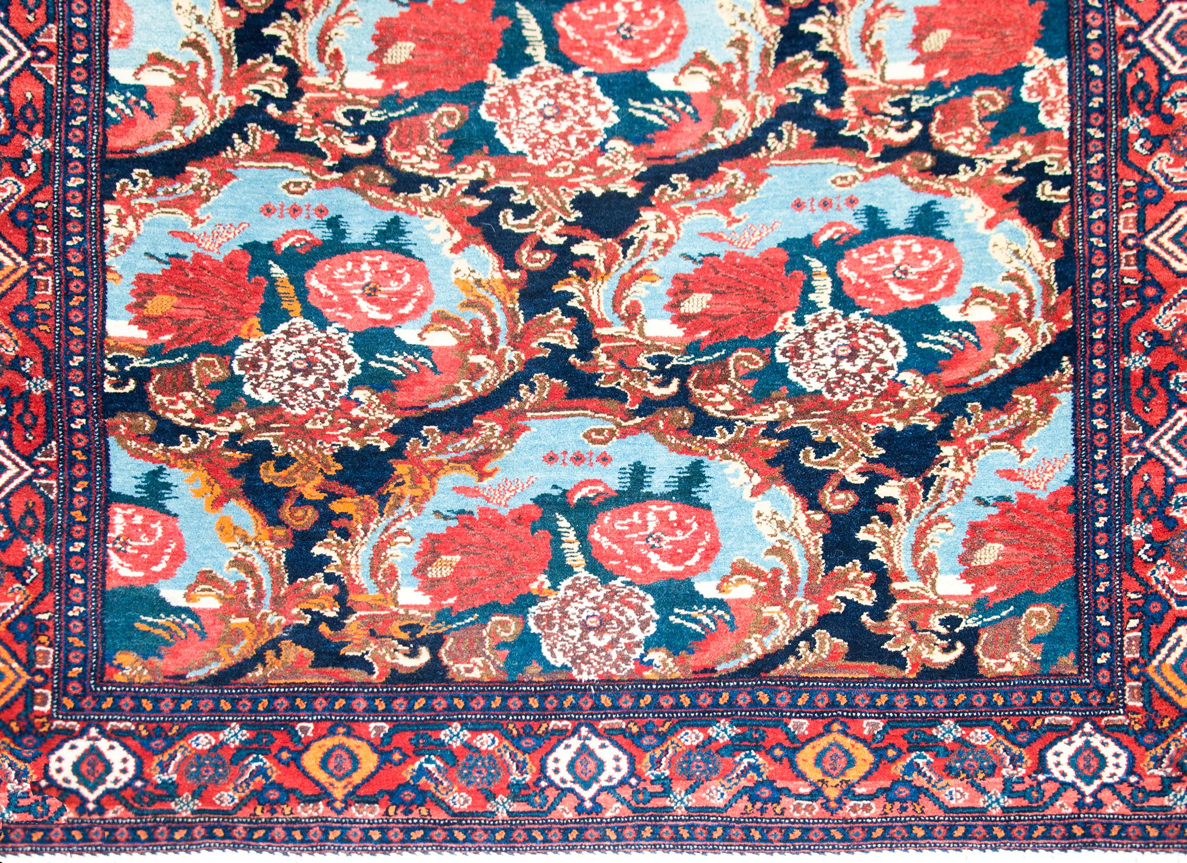 Wool Early 20th Century Senneh Rug For Sale