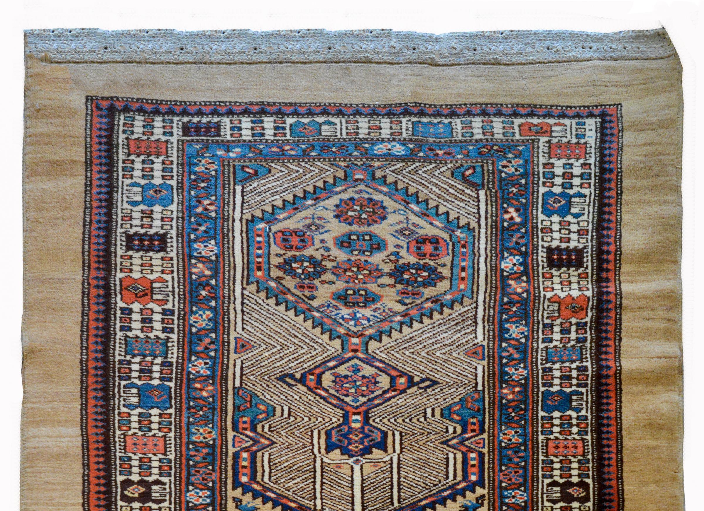 Hand-Woven Early 20th Century Serab Runner For Sale