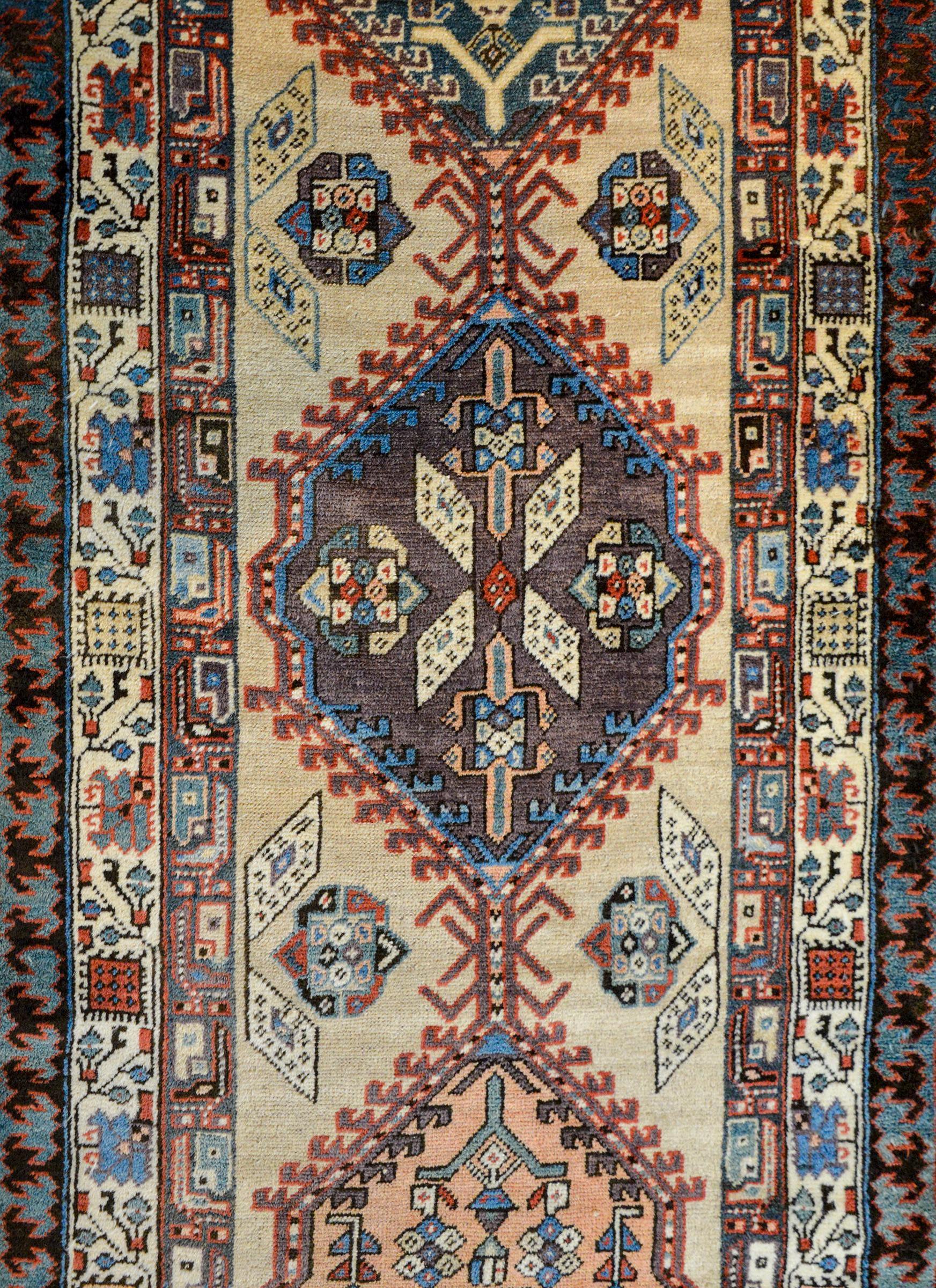 Hand-Woven Early 20th Century Serab Runner For Sale