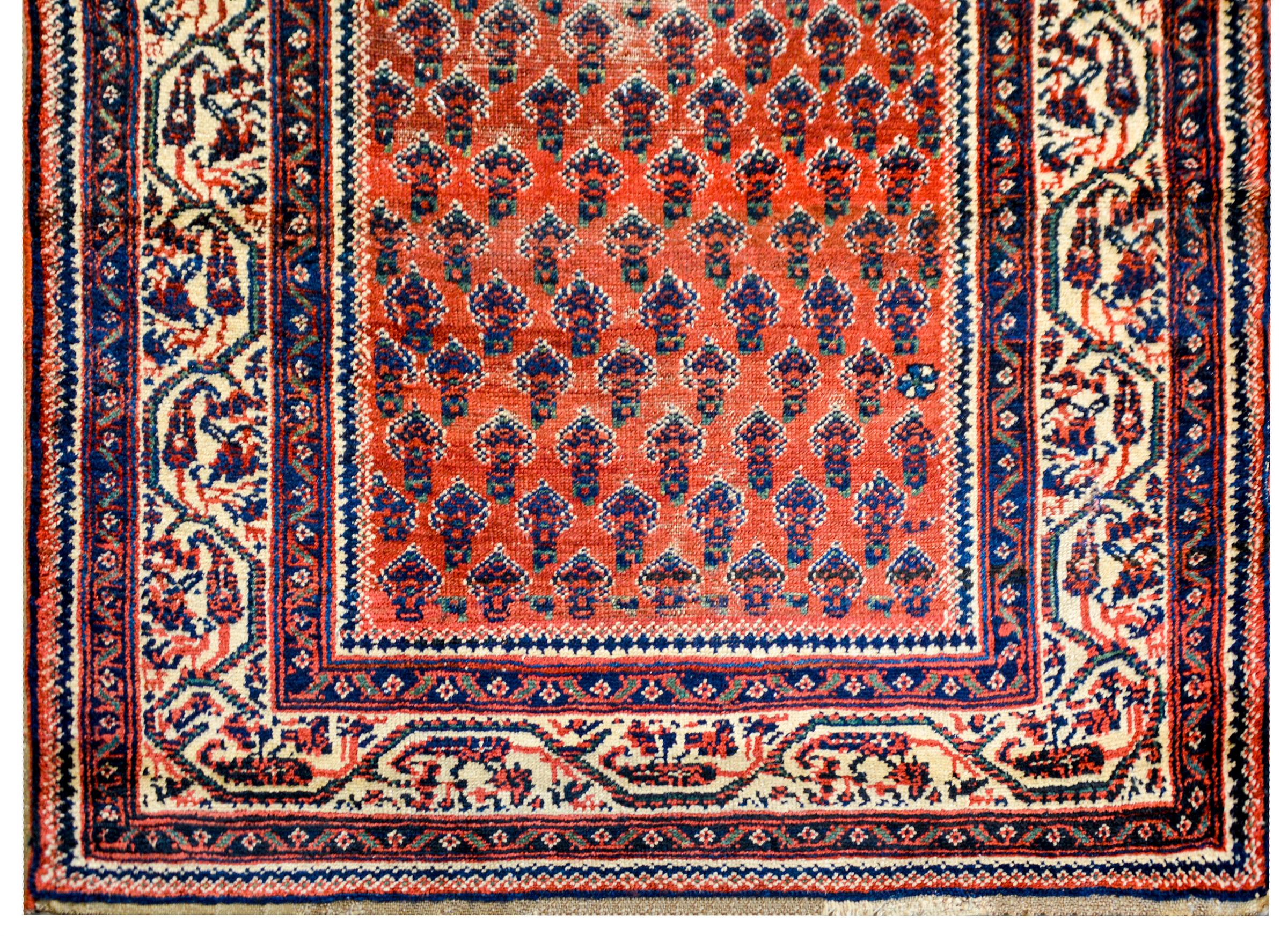 Vegetable Dyed Early 20th Century Seraband Runner For Sale