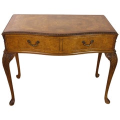 Early 20th Century Serpentine Burr Walnut Side Table