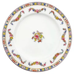 Used Early 20th Century Set 34 English Hand-Decorated Minton Fine China Dining Plates