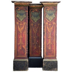 Early 20th Century Set of 3 English Fairground Pillars in Original Condition