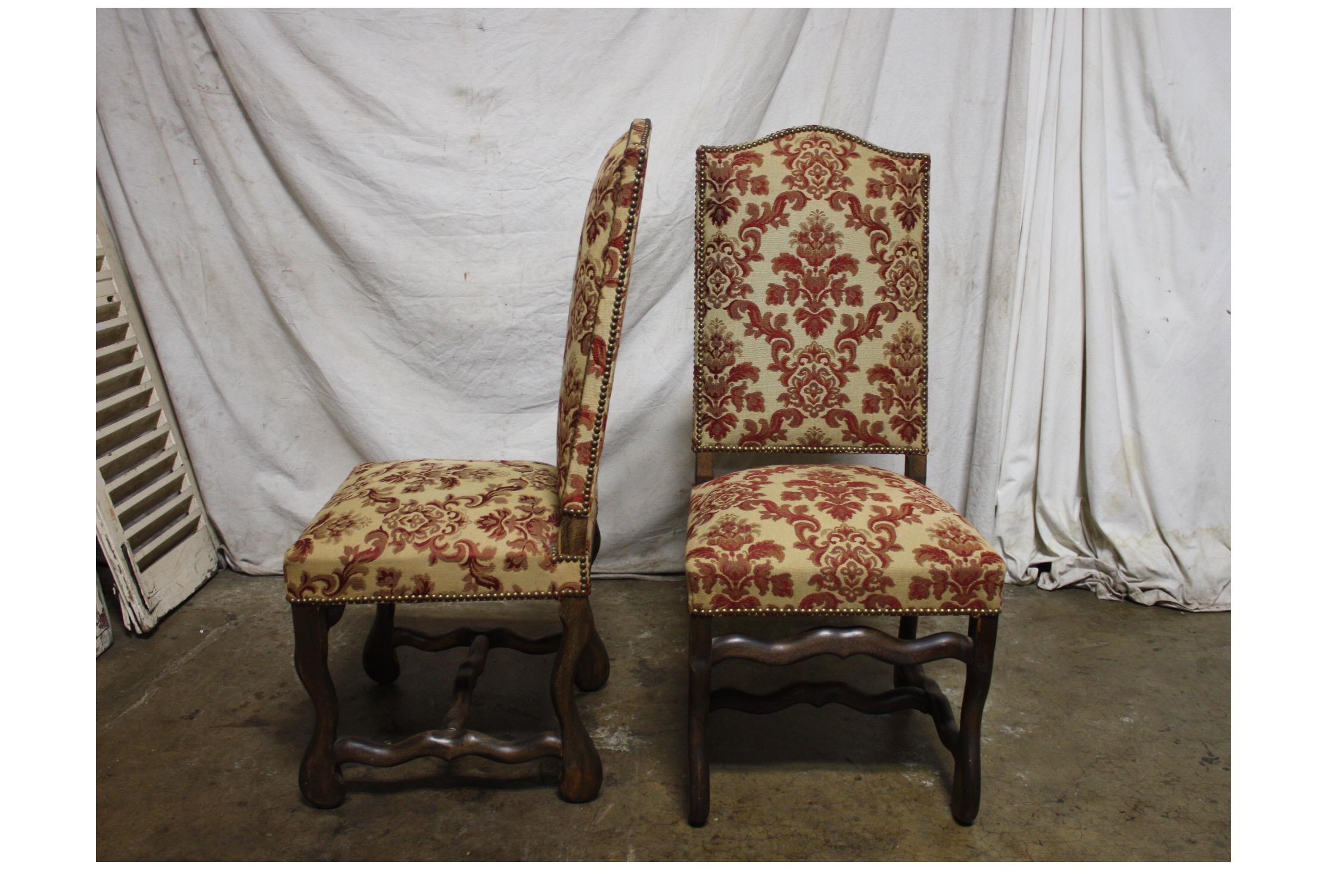 Chestnut Early 20th Century Set of 8 French Dining Chairs