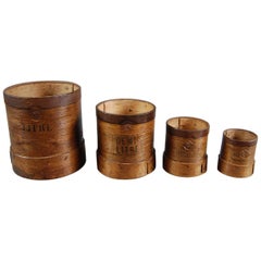 Antique Early 20th Century Set of Four Grain Measures