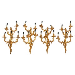 Early 20th Century, Set of Four Louis XV Style Sconces