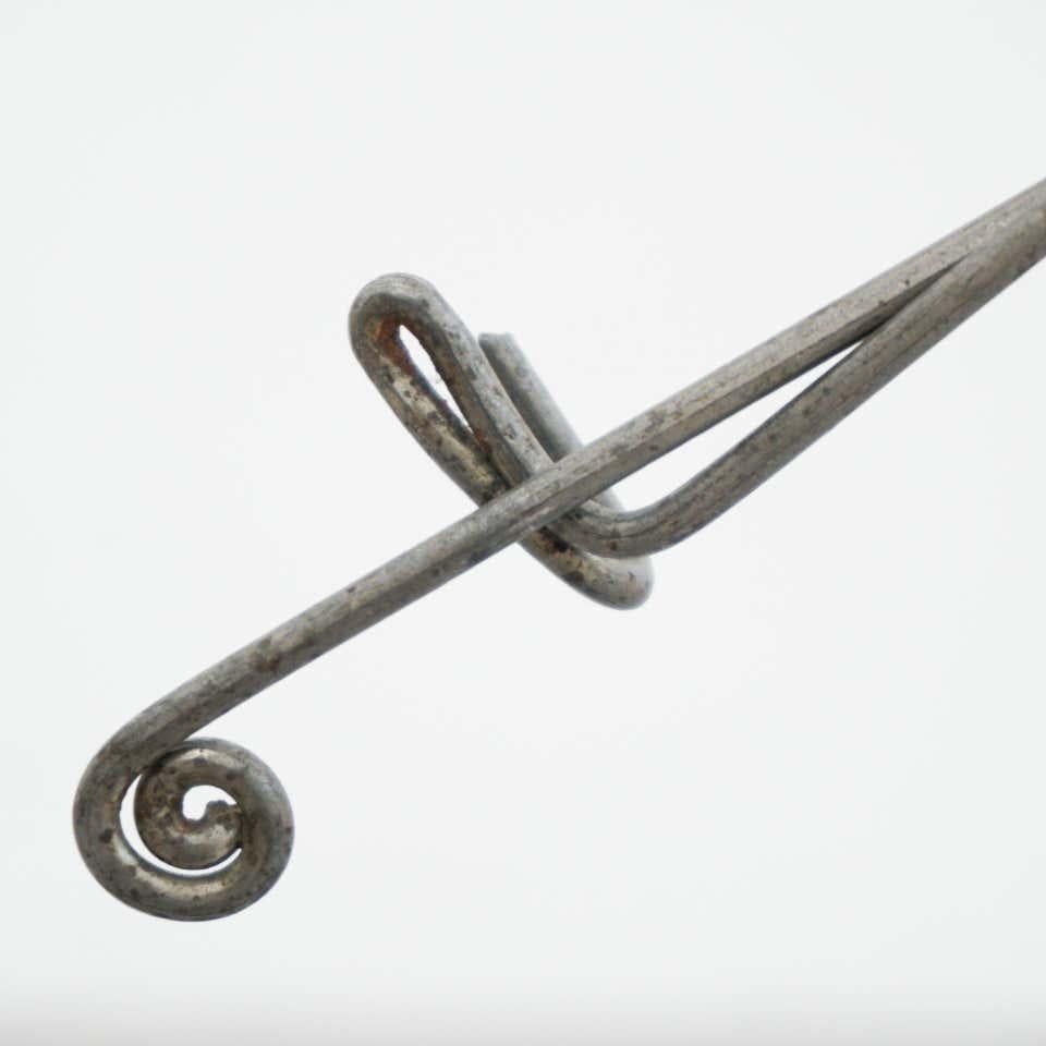 Early 20th Century Set of Four Sculptural Metal Hangers For Sale 3