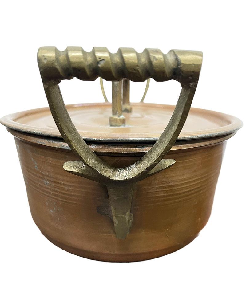 Ensemble de pots à couvercle en cuivre français du début du 20e siècle Bon état - En vente à Delft, NL