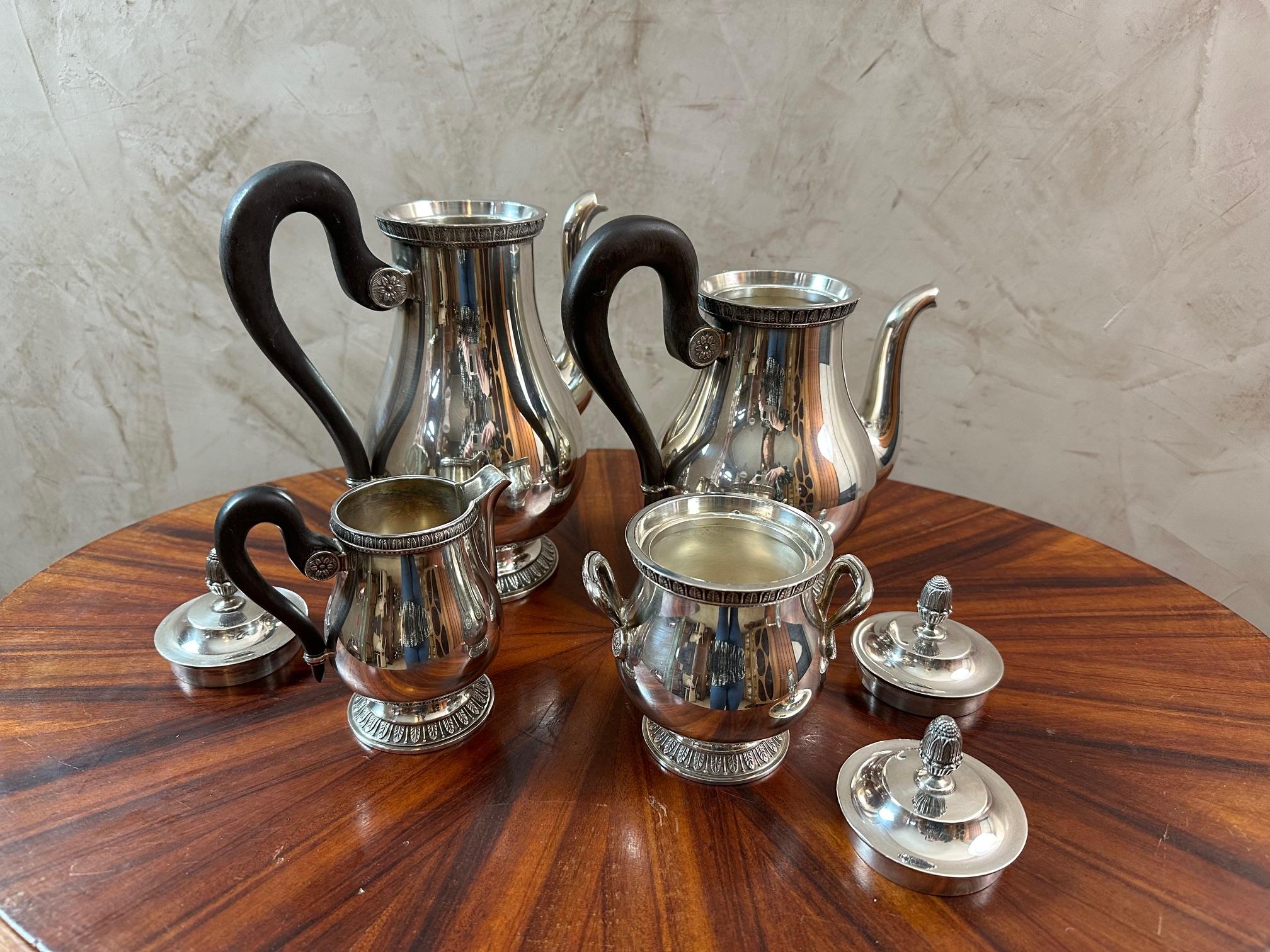 Early 20th century Set of Silver Plate Christofle Tea and Coffee Serving Pieces 6