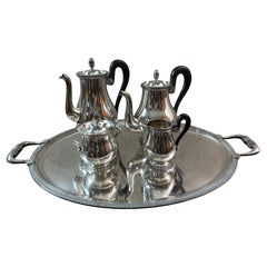 Early 20th century Set of Silver Plate Christofle Tea and Coffee Serving Pieces