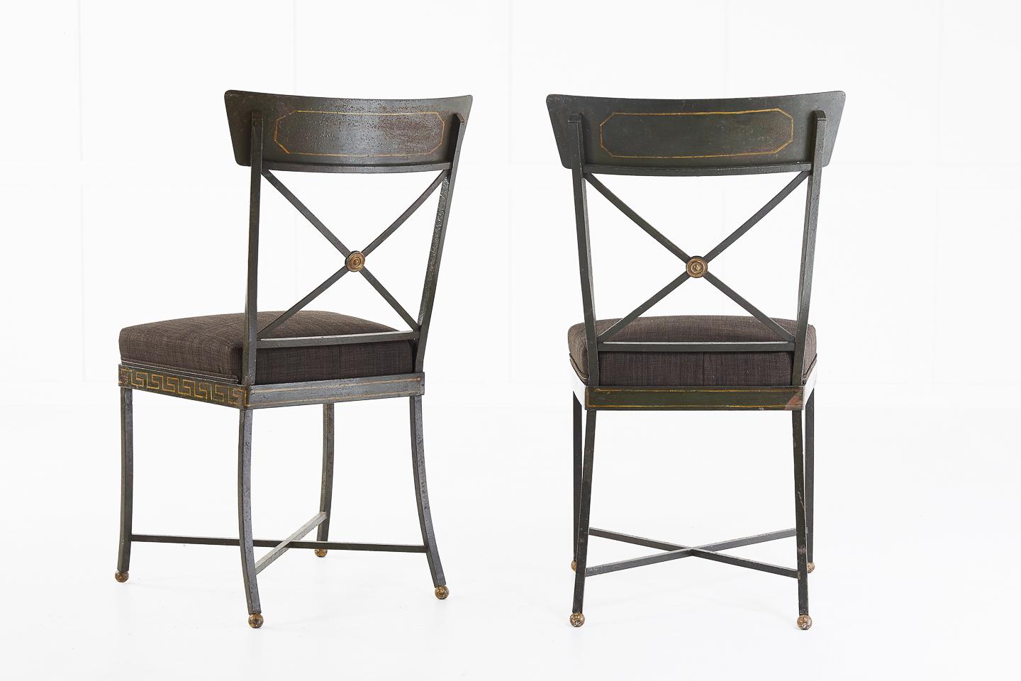 Early 20th Century Set of Ten Metal Chairs 5