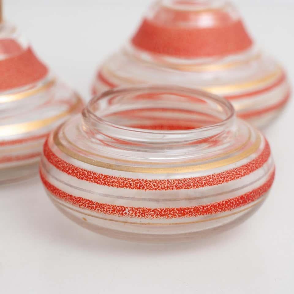 Early 20th Century Set of Three Antique Glass Bottles and Containers 1