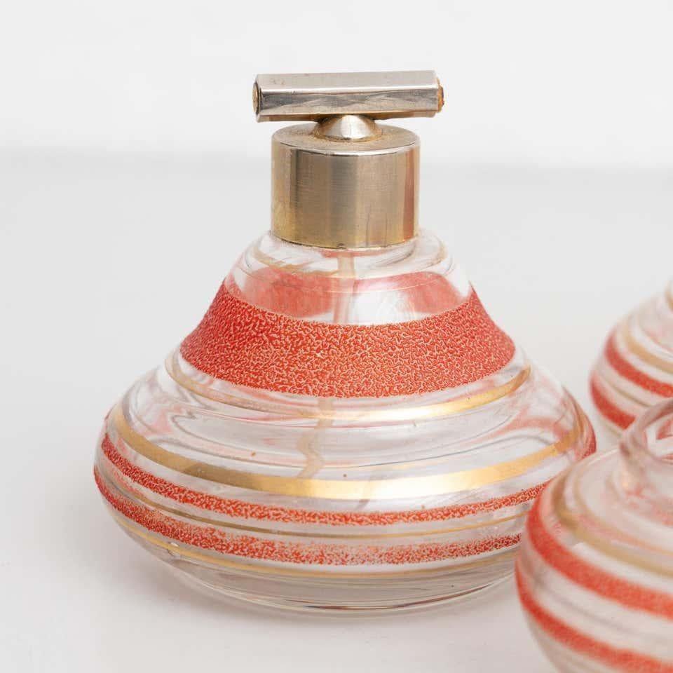 Early 20th Century Set of Three Antique Glass Bottles and Containers 2