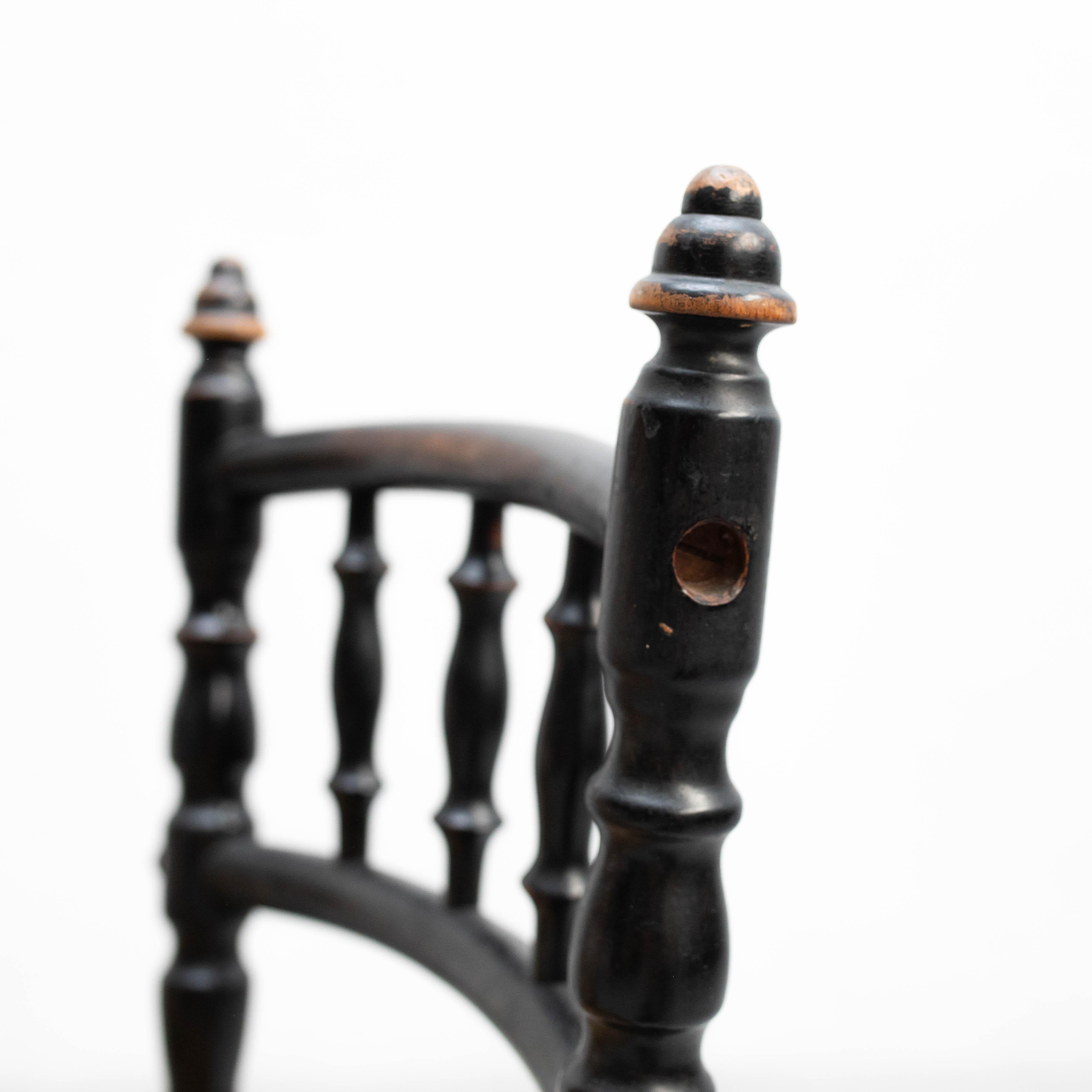 Set di due sedie in rattan e Wood dell'inizio del XX secolo in vendita 7