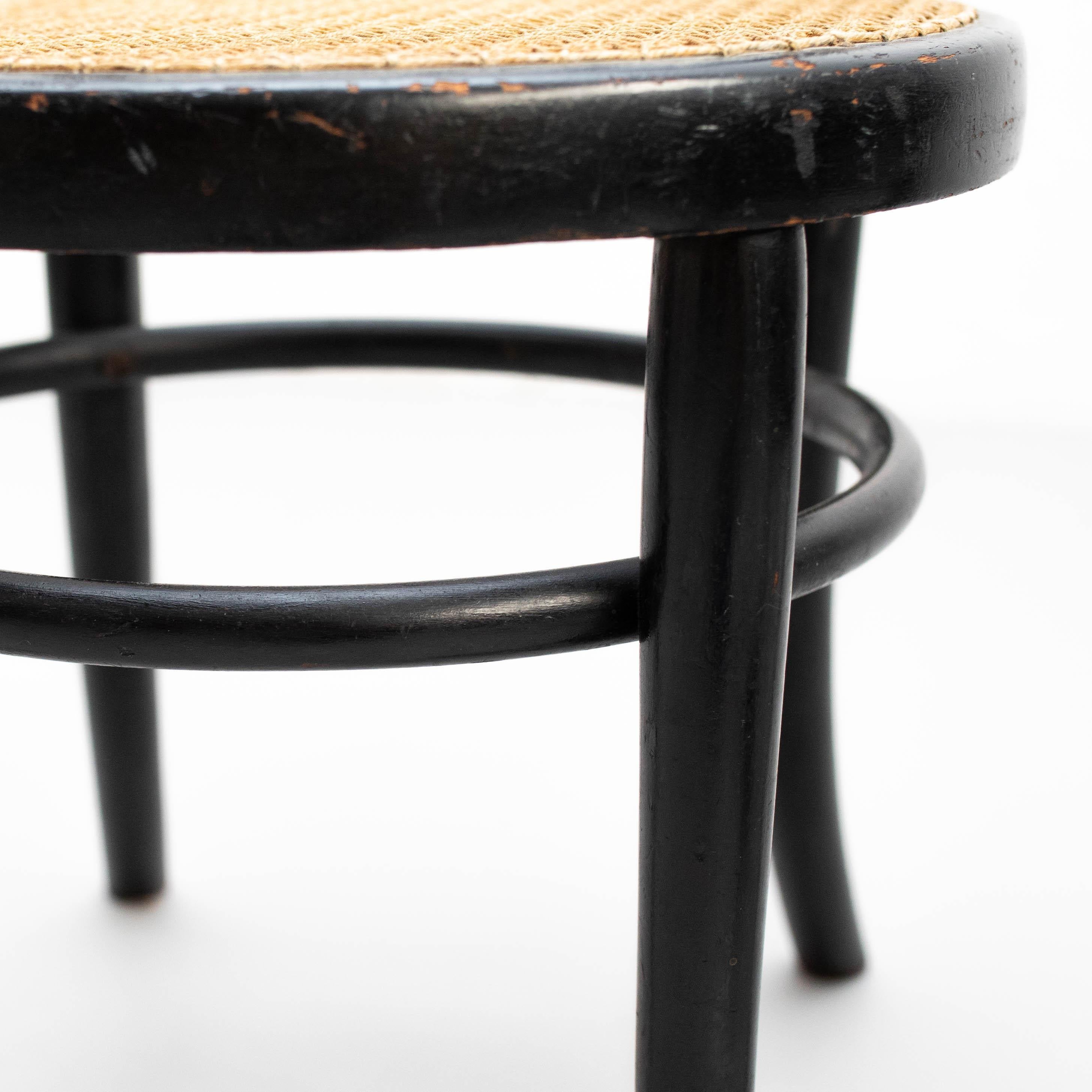 Set di due sedie in rattan e Wood dell'inizio del XX secolo in vendita 11