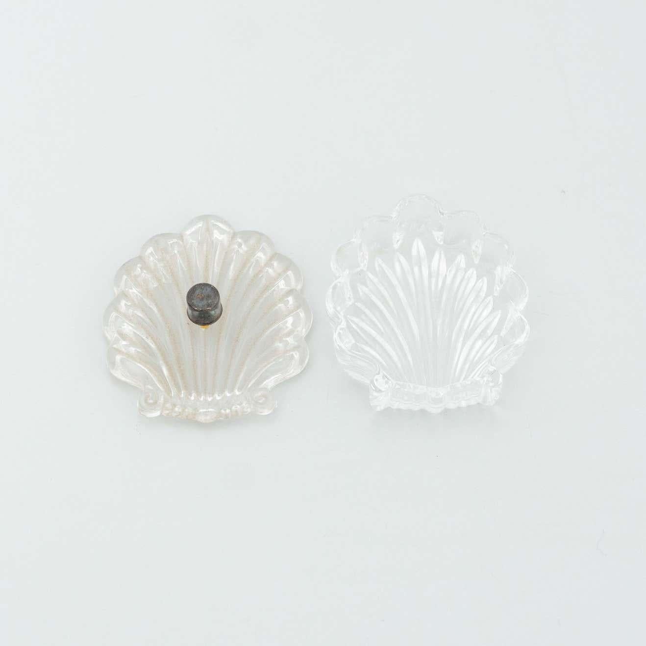 Boîte à bijoux en cristal de coquillage du début du XXe siècle en vente 5