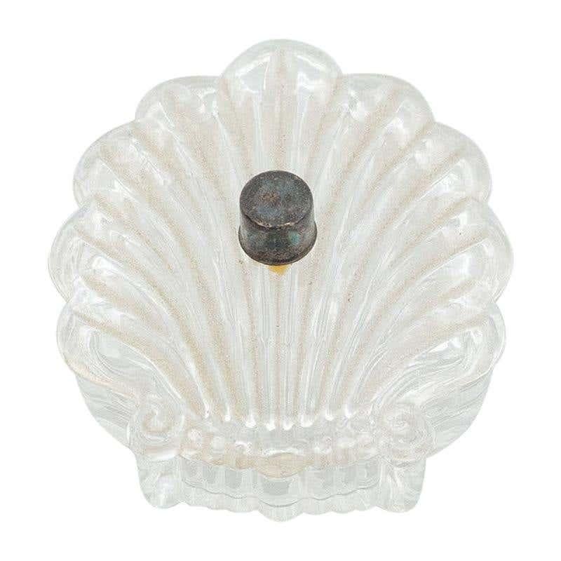 Early 20th Century Shell Crystal Jewelry Box For Sale 7