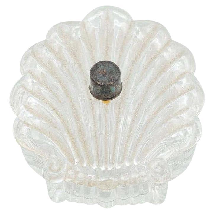 Boîte à bijoux en cristal de coquillage du début du XXe siècle en vente