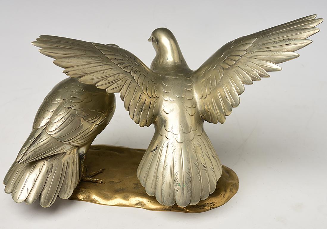 Early 20th Century, Showa, A Pair of Antique Japanese Bronze Okimono Birds 7
