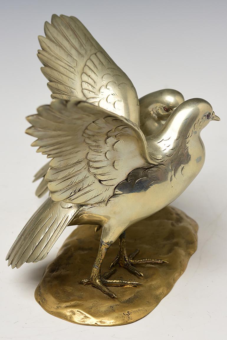 Early 20th Century, Showa, A Pair of Antique Japanese Bronze Okimono Birds 8