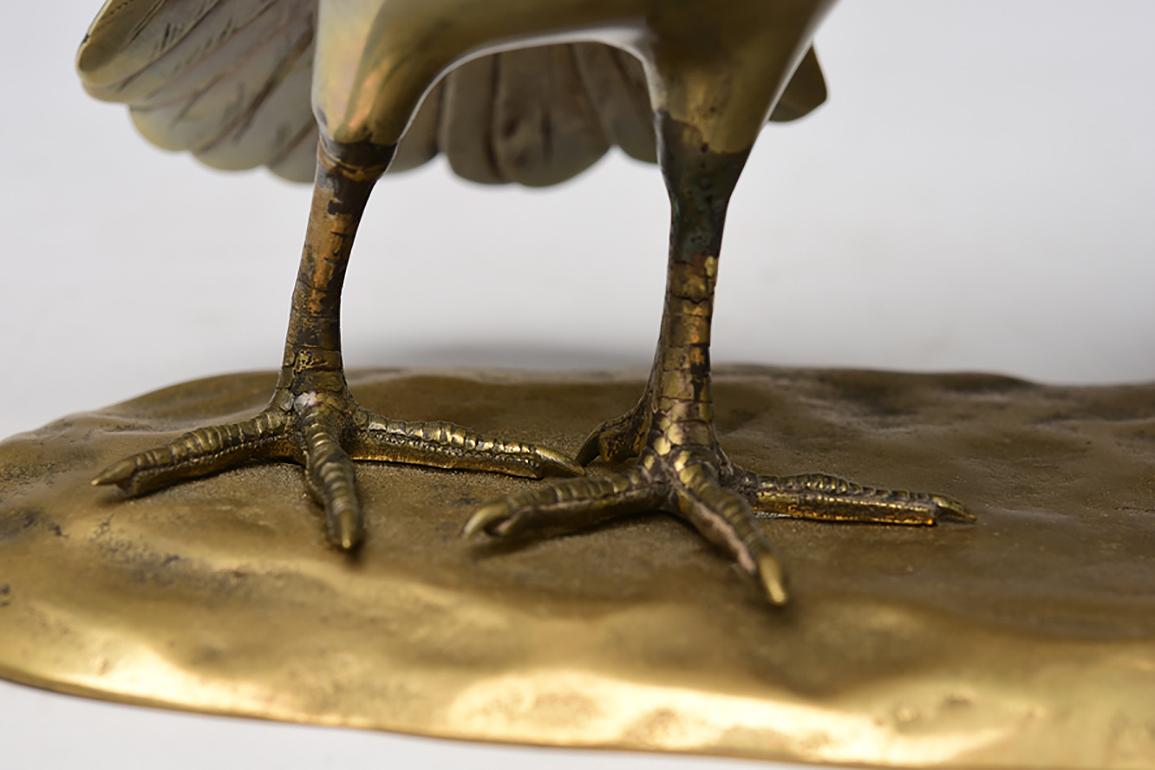 Early 20th Century, Showa, A Pair of Antique Japanese Bronze Okimono Birds 1