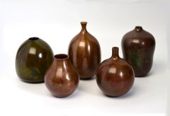 Early 20th Century, Showa, A Set of Japanese Bronze Vases with Artist Sign