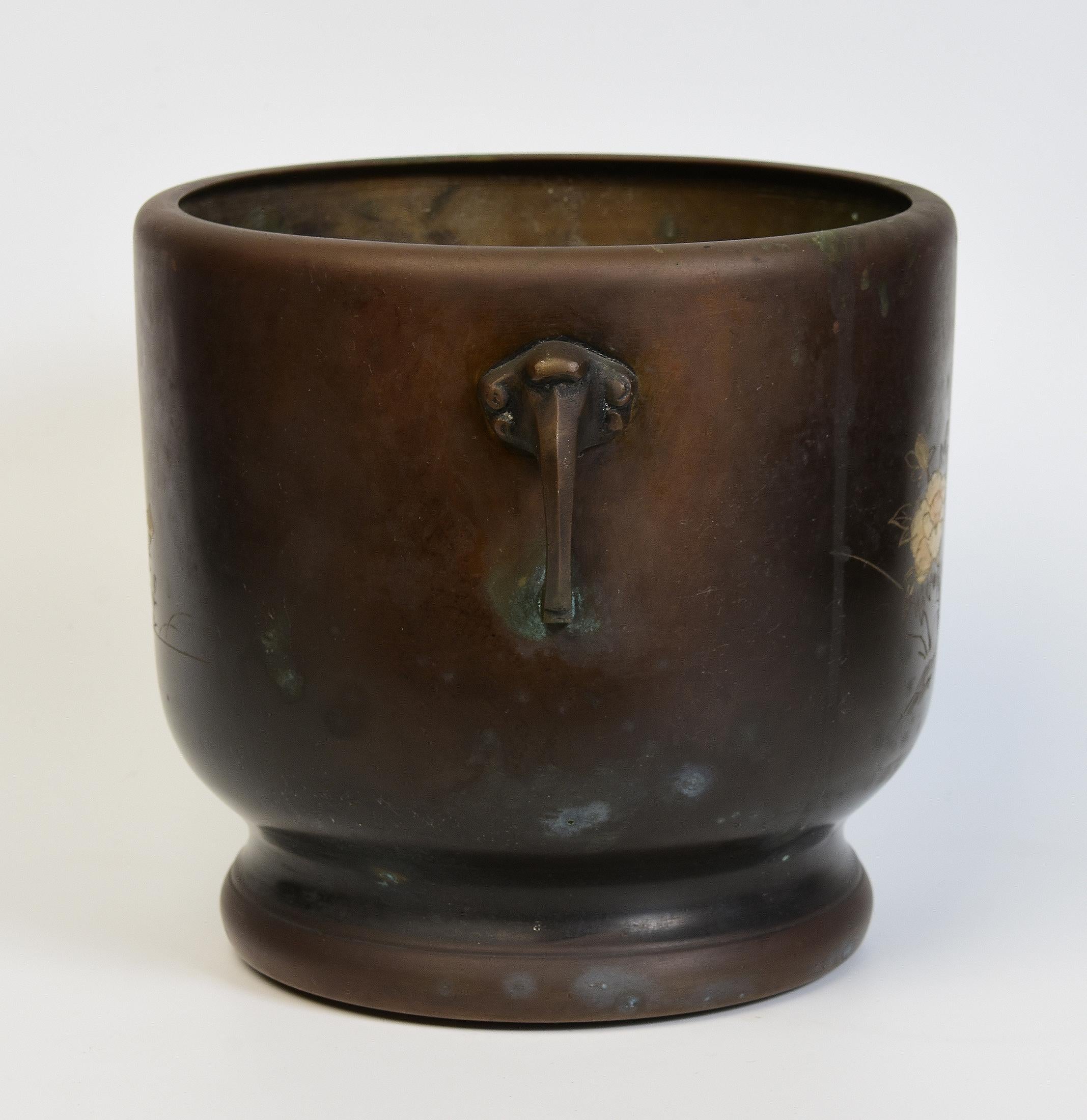 Early 20th Century, Showa, Antique Japanese Old Bronze Hibachi Brazier Pot 5