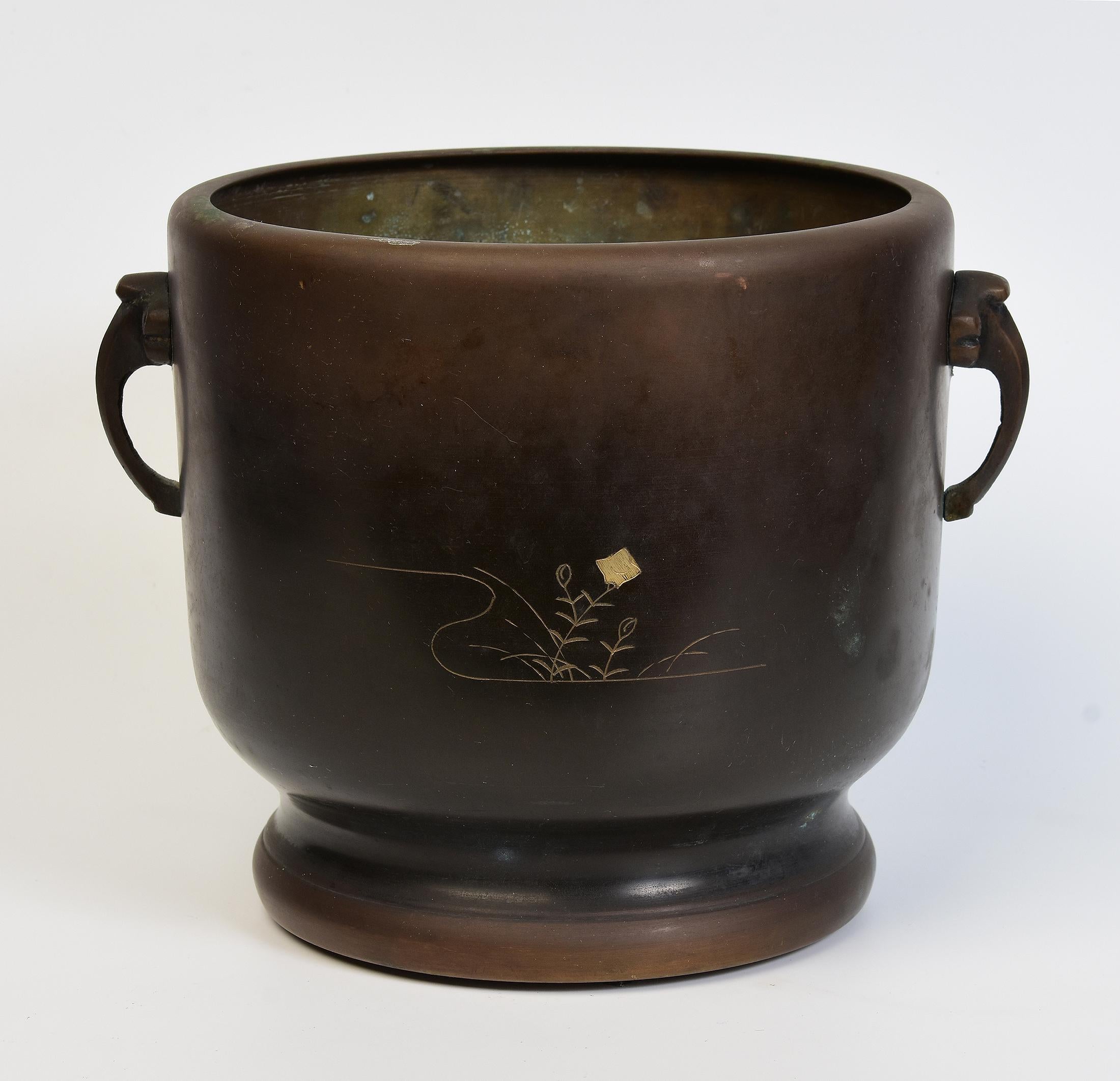 Early 20th Century, Showa, Antique Japanese Old Bronze Hibachi Brazier Pot 3