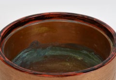 Early 20th Century, Showa, Antique Japanese Wooden Hand Painted Pot 'Hibachi'