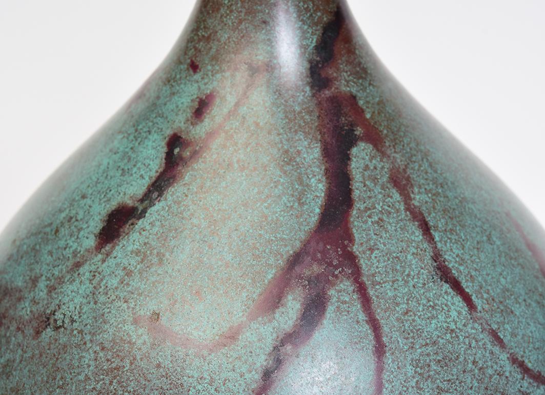 Hand-Carved Early 20th Century, Showa, Japanese Bronze Vase