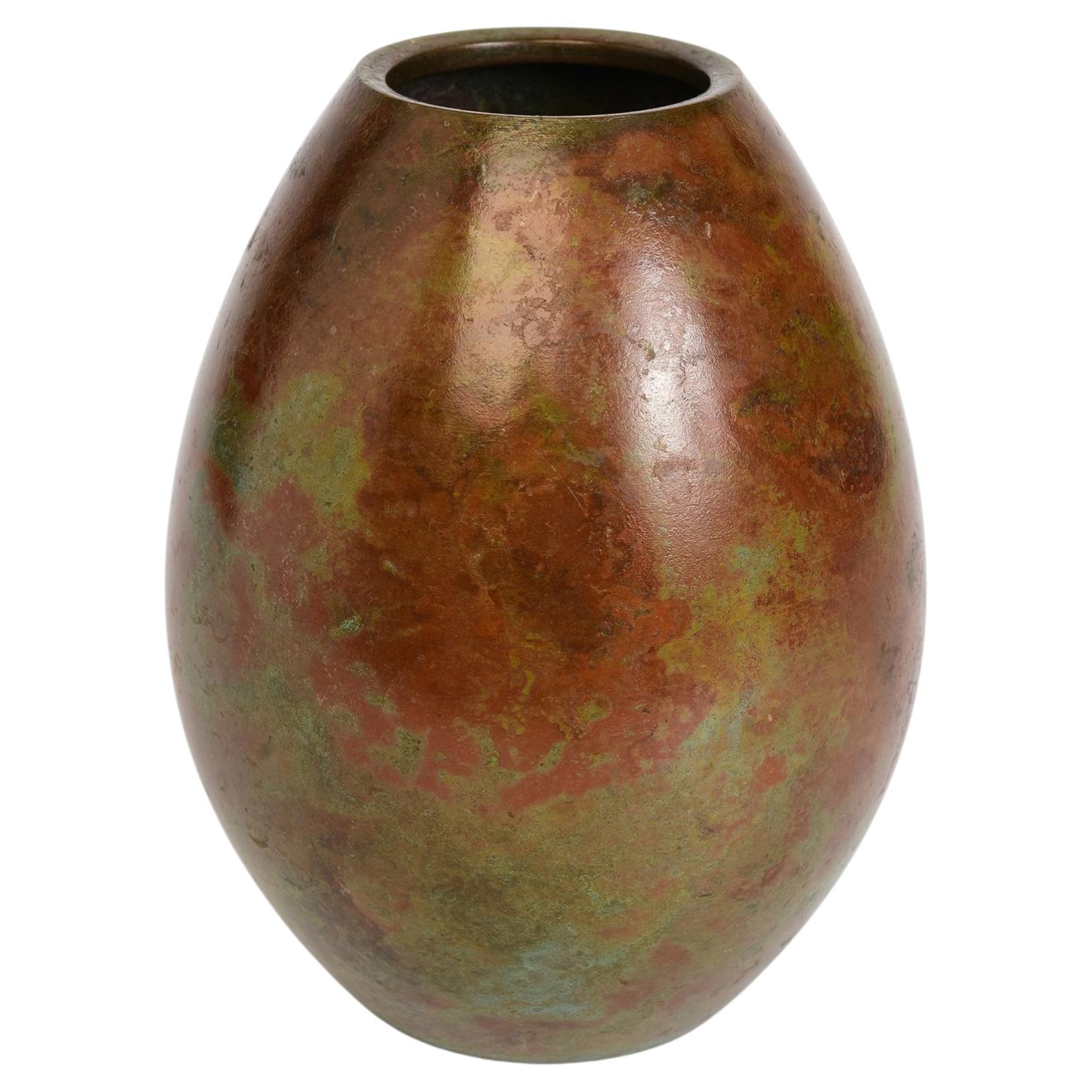 Early 20th Century, Showa, Japanese Bronze Vase