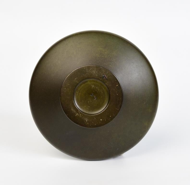 Early 20th Century, Showa, Japanese Bronze Vase with Artist Sign 6