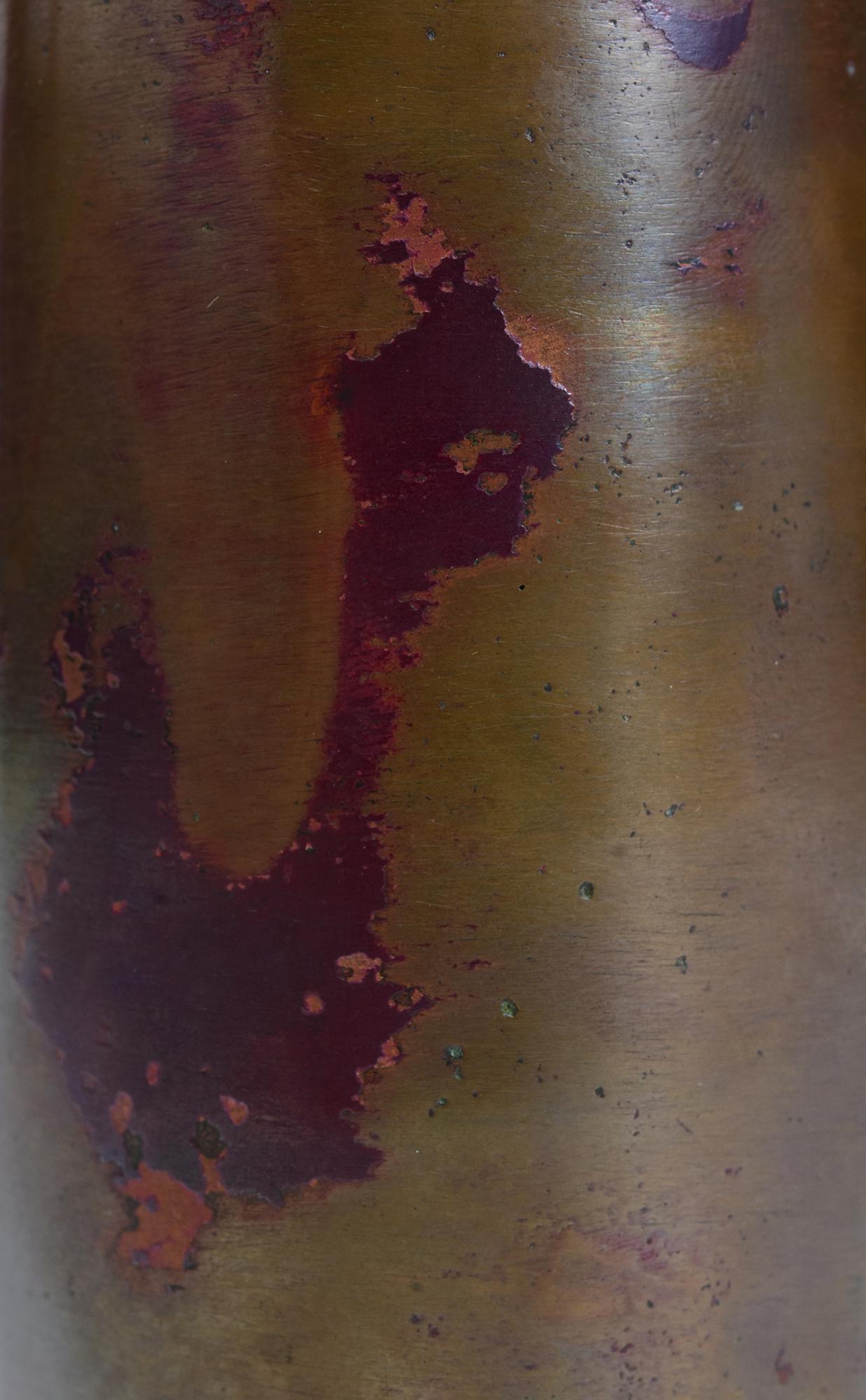 Début du 20e siècle, Showa, Vase en bronze japonais avec signe de l'artiste en vente 3