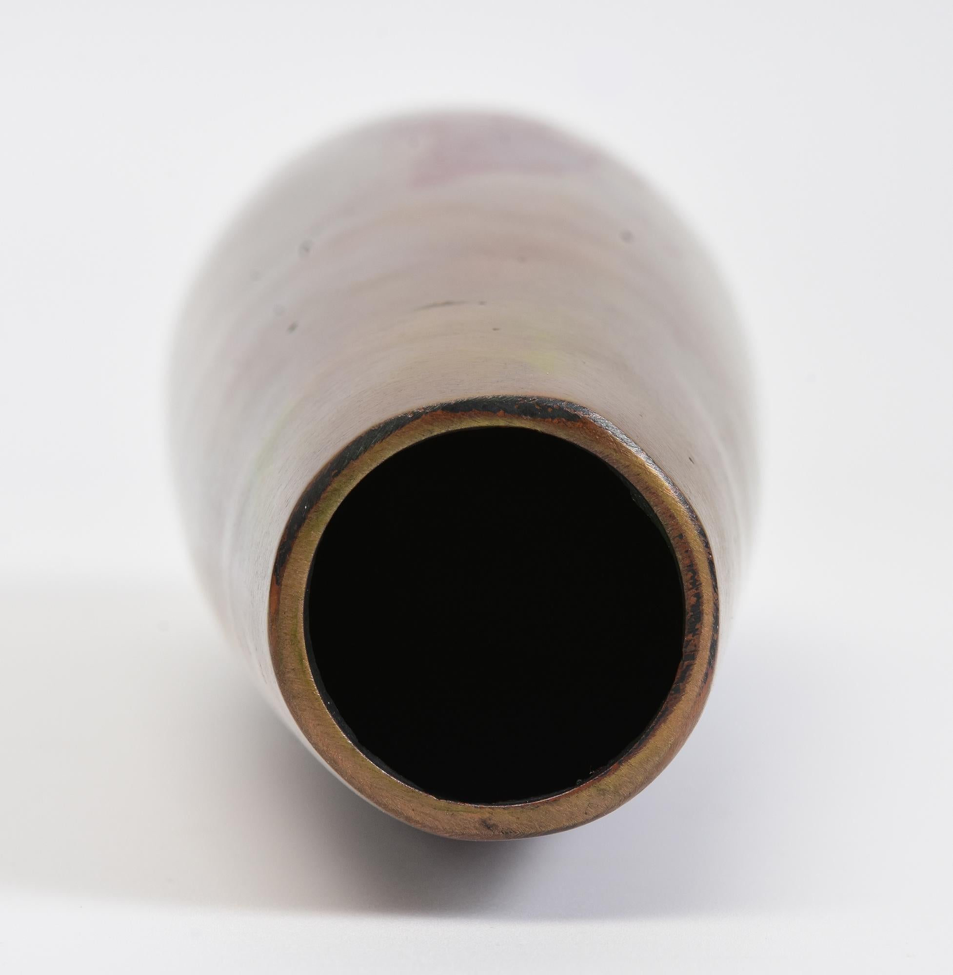 Début du 20e siècle, Showa, Vase en bronze japonais avec signe de l'artiste en vente 4