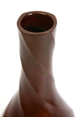 Early 20th Century, Showa, Japanese Bronze Vase with Artist Sign