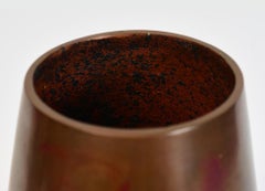 Early 20th Century, Showa, Japanese Bronze Vase with Artist Sign