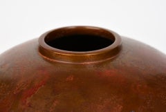 Début du 20e siècle, Showa, Vase en bronze japonais avec signe de l'artiste